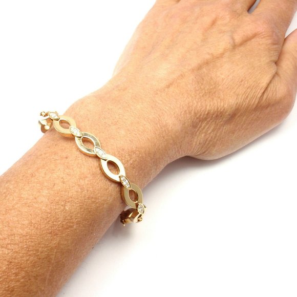 Rare! Authentic Cartier 18K Yellow Gold Diamond Diadea Link Bracelet - Picture 9 of 10